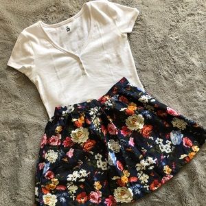 Floral skater skirt